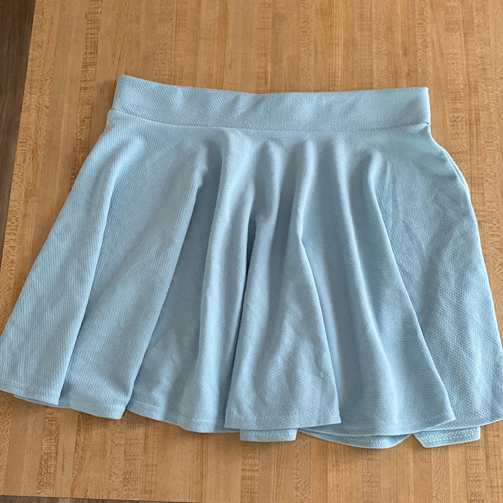 Urban CoCo Women's x-large Casual Mini Skater Skirt light blue